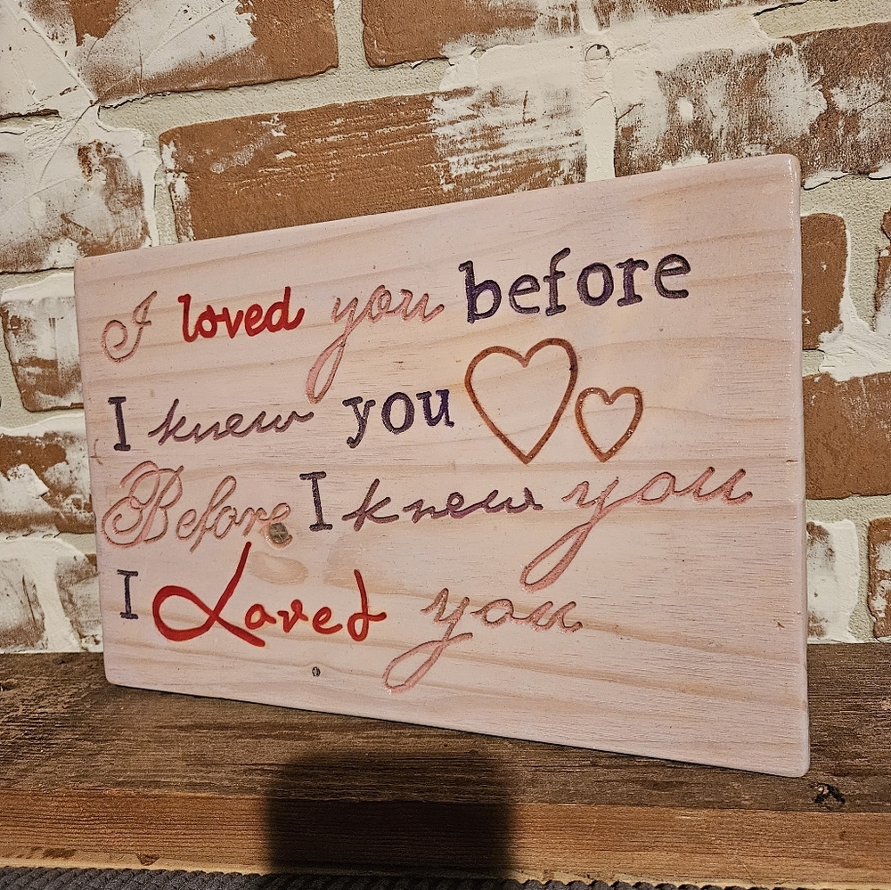 Wood love sign